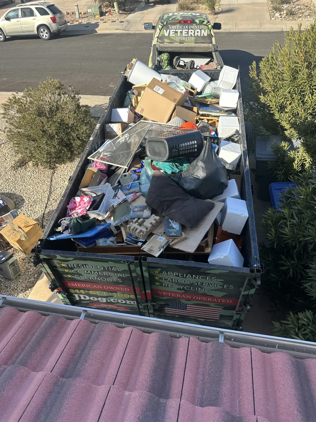 JDog Junk Removal & Hauling branded truck serving St. George, UT
